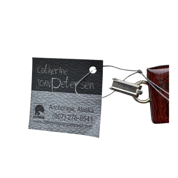 Catherine Joan Petersen Moose Bracelet Block Printed Resin Made in Alaska NEW - Picture 3 of 7